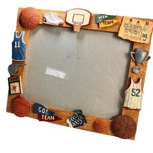 Vintage Hoops N Dreams Basketball Photo Frame Russ Berrie 12x10 Landscape Mode